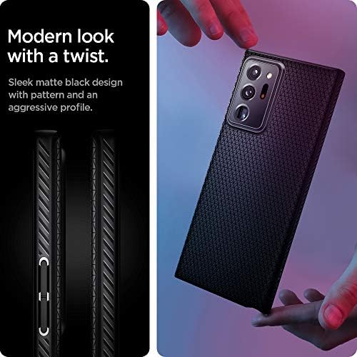 Spigen Sıvı Hava Zırh Samsung Galaxy Not için Tasarlanmış 20 Ultra 5G Durumda (2020) - Mat Siyah