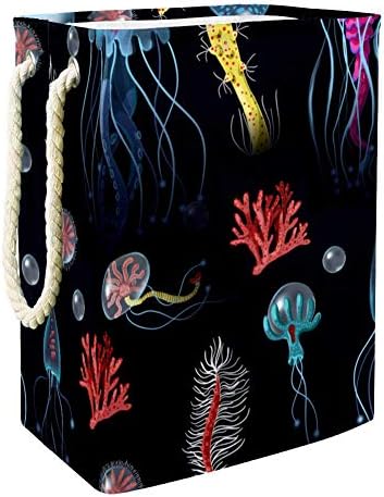 Inhomer Denizanası Mercanlar Yosun 300D Oxford PVC Su Geçirmez Giysiler Sepet Büyük çamaşır sepeti Battaniye Giyim Oyuncaklar