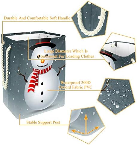 Kardan adam Noel 300D Oxford PVC Su Geçirmez Giysiler Sepet Büyük çamaşır sepeti Battaniye Giyim Oyuncaklar Yatak Odası