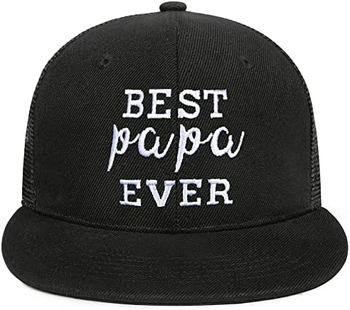 Dünyanın En İyi Baba Hiç Şapka Babalar Günü Doğum Günü Hediyeleri için Baba Baba gelen Kızı Oğlu Siyah şoför şapkası
