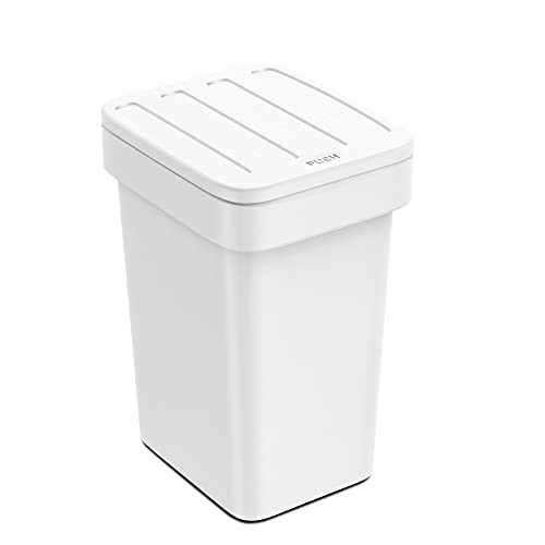 TwoPinMall Premium 9L/ 2.3 Galon Yumuşak Kapaklı Banyo çöp tenekesi, Açmak için Basın Mutfak, Yatak Odası,Oturma Odası ve