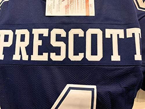 Dak Prescott Dallas Cowboys İmzalı İmza Mavi Özel Jersey JSA Tanık Sertifikalı