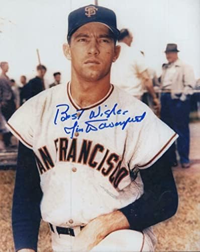 Jim Davenport San Francisco Giants, Coa İmzalı MLB Fotoğrafları ile 8x10 Fotoğraf İmzaladı