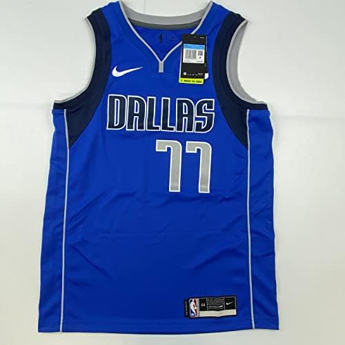 Luka Donic Dalls Mavericks İmzalı Forma Mavi Lisanslı Nike Fanatikleri Sertifikalı