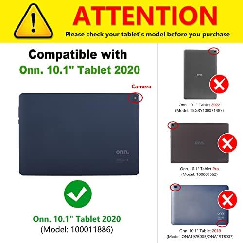 Onn için Fintie Davası. 10.1 Tablet 2020 (Model: 100011886) - Premium Vegan Deri Folio Koruyucu Standı Kapak için kalemlik