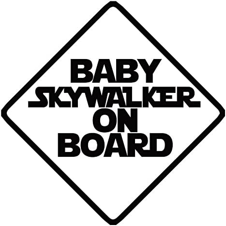 Bebek Skywalker Gemide 6 vinil yapışkan Araba Çıkartması (6 Siyah)
